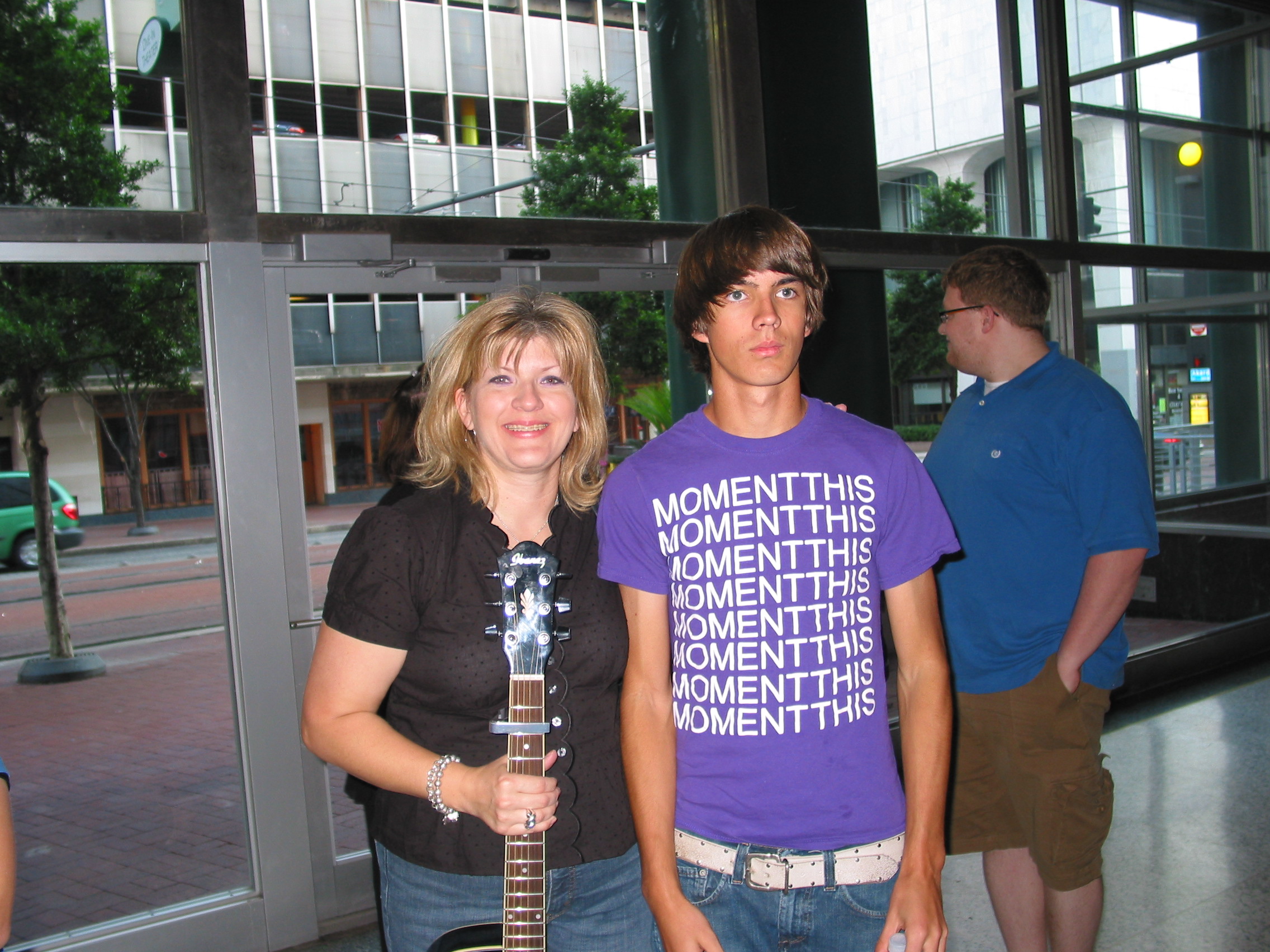 Michelle and her musician son